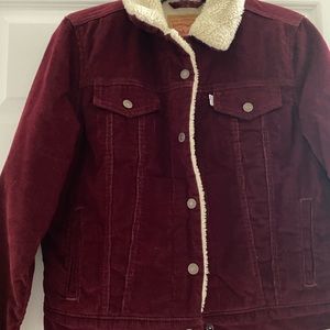 NWOT: Levi Sherpa Corduroy Trucker Jacket